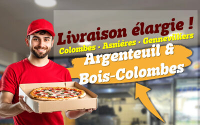 Pizza Pasta Colombes élargit sa zone de livraison.