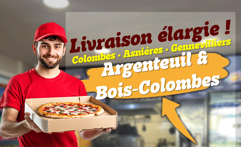 Pizza Pasta Colombes élargit sa zone de livraison.
